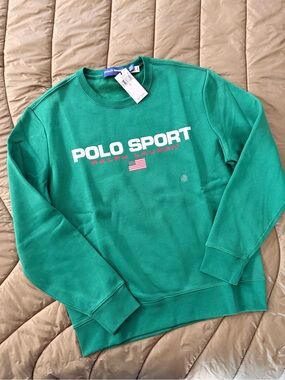 POLO SPORT 🇺🇸 by Ralph Lauren Green Crewneck with Classic Iconic Logo
